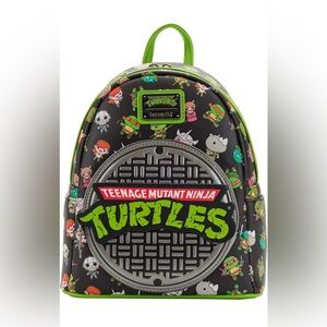 Loungefly Green and Black Teenage Mutant Ninja Turtles Backpack